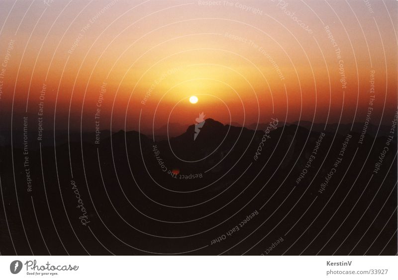 Sunrise at Mosesberg Morning Vacation & Travel Spirituality Mountain Landscape Nature Colour