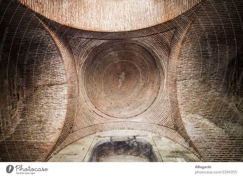 Imperial Gate (Gate of the Sultan) to the Topkapi Palace, Byzantine ceiling with dome in Istanbul, Turkey turkey istanbul gate medieval byzantine ottoman