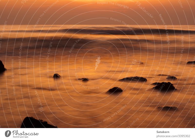 Soft waves on a rocky beach in the evening light asia art beautiful coast coastline environment exposure flow geology lonely mist moody movement nature ocean