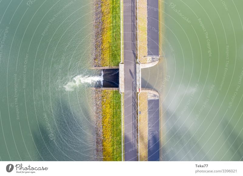 #Talsperrendam from above Dam River dam Water Drinking water Manmade structures peril Protection Flow Water works Sun Aerial photograph