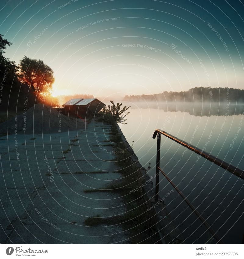 Time Landscape Lake bank Water Surface of water tranquillity silent Peaceful Landscape outdoor shot Reflection Deserted Sky Lakeside Environment Sunlight Serene