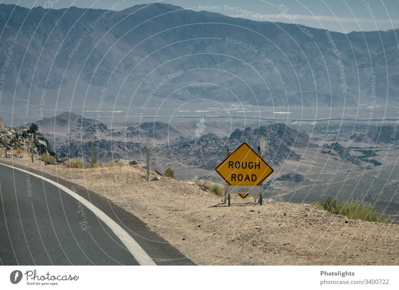 Mountain road - Sierra Nevada - Lone Pine Day Deserted Exterior shot Colour photo mountain USA lone pine California mountain road Mount Whitney Valley Summer