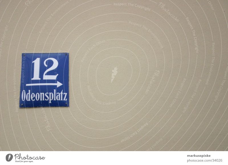Odeon Square 12 House (Residential Structure) Old building Facade House number Munich Orientation Find Search Digits and numbers odeon square Name Street