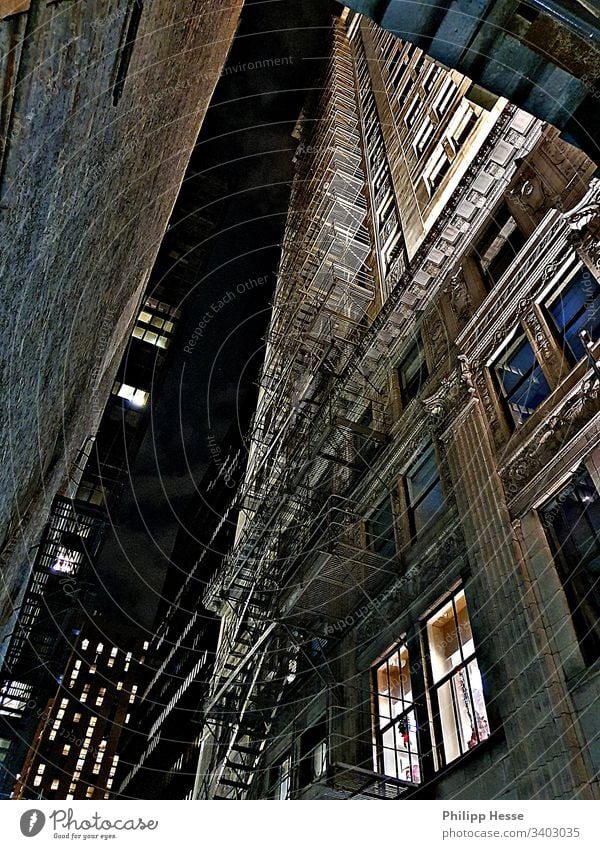 Chicago Fire Escape windy city skyscrapers city at night Architecture Night shot Nightcrawler City light fire escape