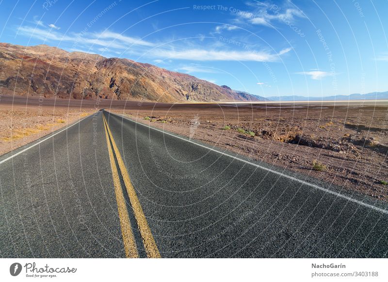 American road crossing the Death Valley National Park in California, Usa valley death desert park national highway travel california landscape usa journey