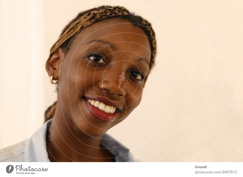 smiling museum receptionist, havana - cuba beautiful beauty nice caribean island cuban woman adult people portrait handsome cute street real people lifestyle