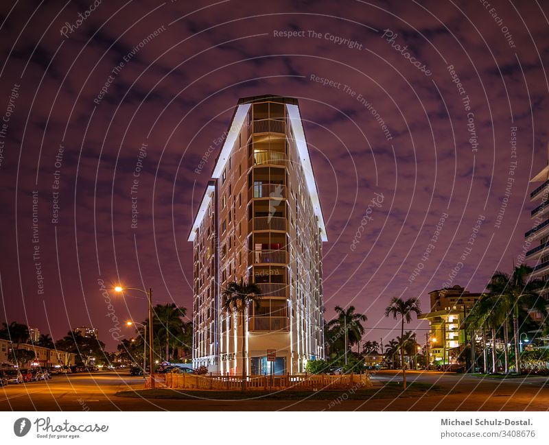 A warm night in Fort Lauderdale us USA united states United Americas Florida sunshinestate Clouds tree tranquillity nature tranquility peace beauty