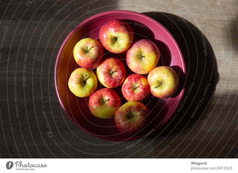 apples Apple fruit Organic produce Autumn Harvest Vegetarian diet Fruit Nutrition Healthy Colour photo Food Fresh Healthy Eating Delicious shell attentiveness