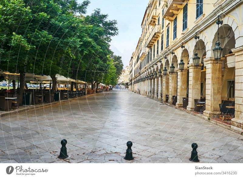 historic center of Corfu corfu liston greece town street travel architecture building old island square summer spianada vacation greek light traditional tourism