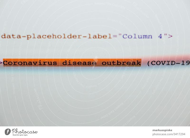 Coronavirus disease outbreak Illness alarm corona emergency ill message sickness state of emergency viral disease