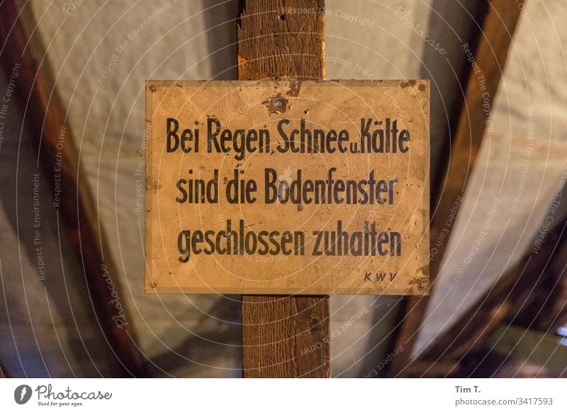 KWV Berlin Attic Pankow 2020 Deserted House (Residential Structure) Capital city Roof Colour photo Old town Town Snow chill Floor window Rain Building