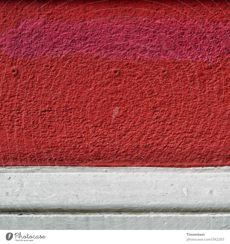 It's all good. House (Residential Structure) Wall (barrier) Wall (building) Stone Esthetic Simple Red White Emotions Plaster Molding Line Hollow Dye