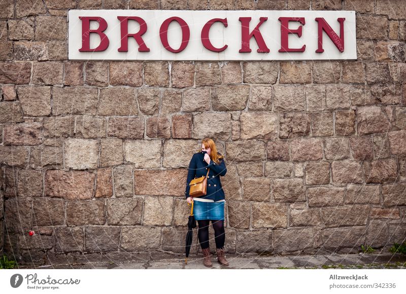 Brocken & Crumbs Feminine Young woman Youth (Young adults) Woman Adults 1 Human being 18 - 30 years skirk Wall (barrier) Wall (building) Tourist Attraction