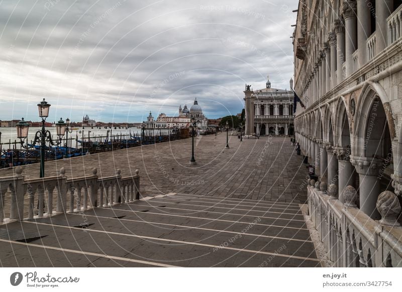 Corona thougths | Empty Venice lanterns Deserted City trip Channel Landscape format Old Historic Veneto Relaxation Sky Idyll Destination Manmade structures