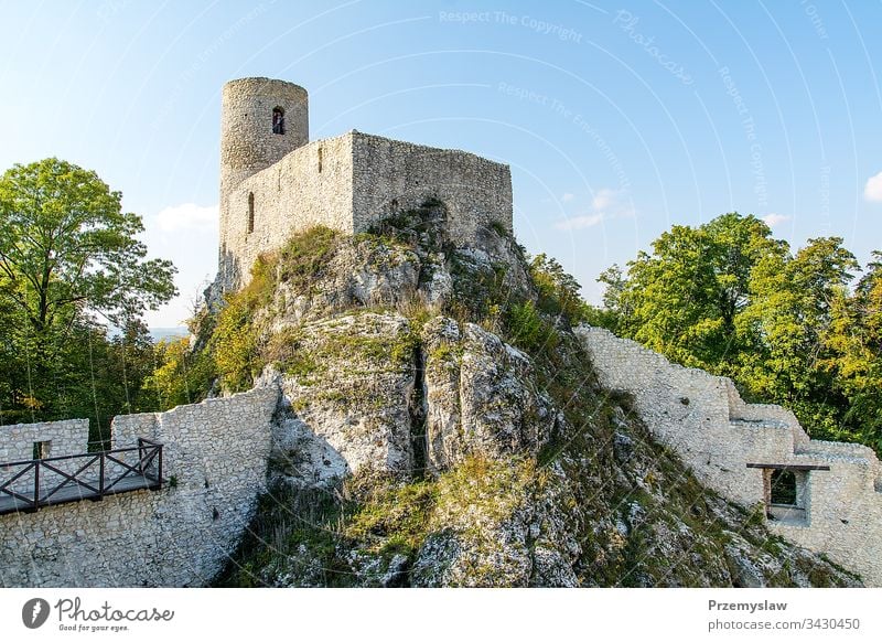 Ruins of castle from XIV century in Smolen (Poland) ruins smolen poland travel tourism medieval old historical landmark outdoor front facade architecture