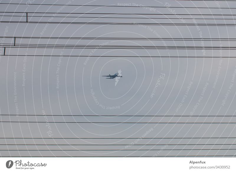 Climate Change | Ingredients II Airplane Environmental pollution Aviation Exterior shot Flying Vacation & Travel Colour photo Blue Sky Passenger plane Transport