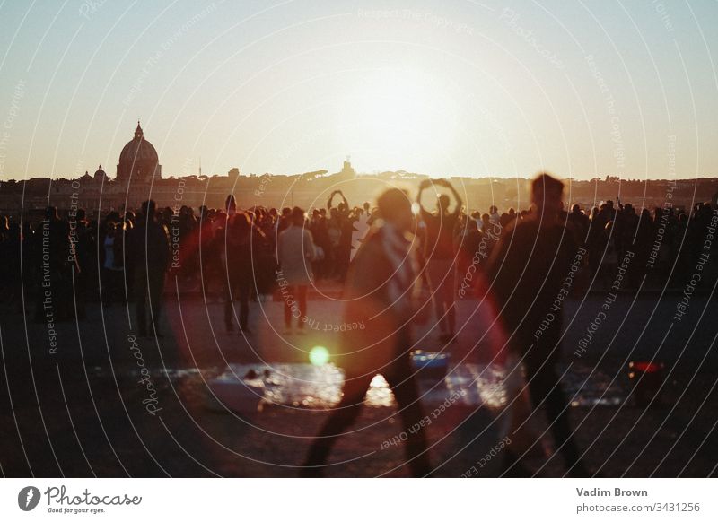 Sunset in rome sun people sunset rilm