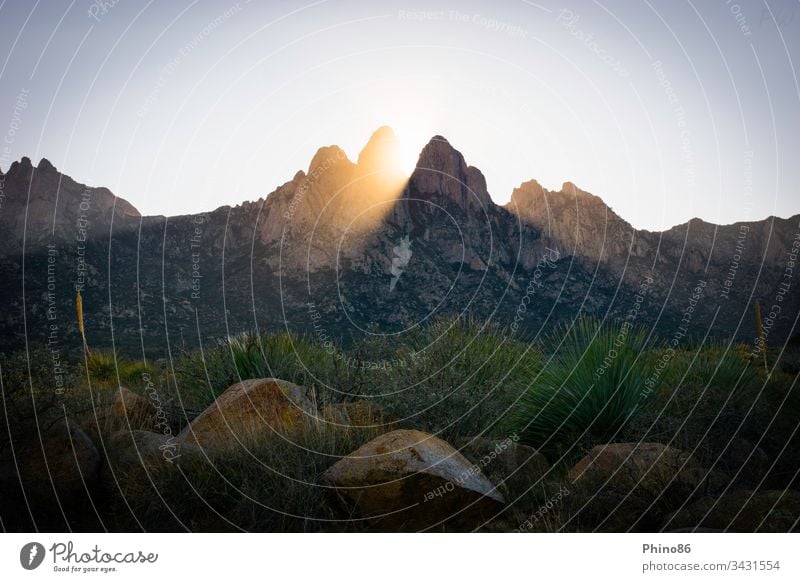 Sunset in the Organ Mountains of Las Cruces. sunset las cruces organ mountains new mexico white sands missile range