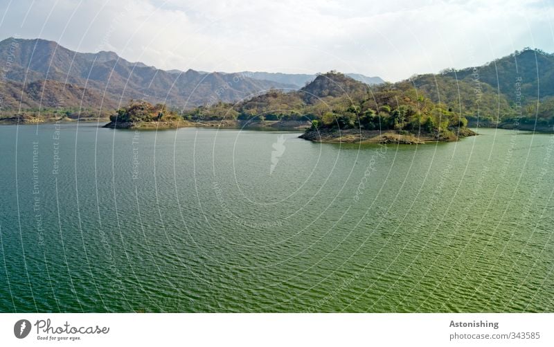 Ranakpur Dam Environment Nature Landscape Plant Earth Air Water Sky Clouds Horizon Spring Weather Tree Bushes Wild plant Forest Virgin forest Hill Mountain