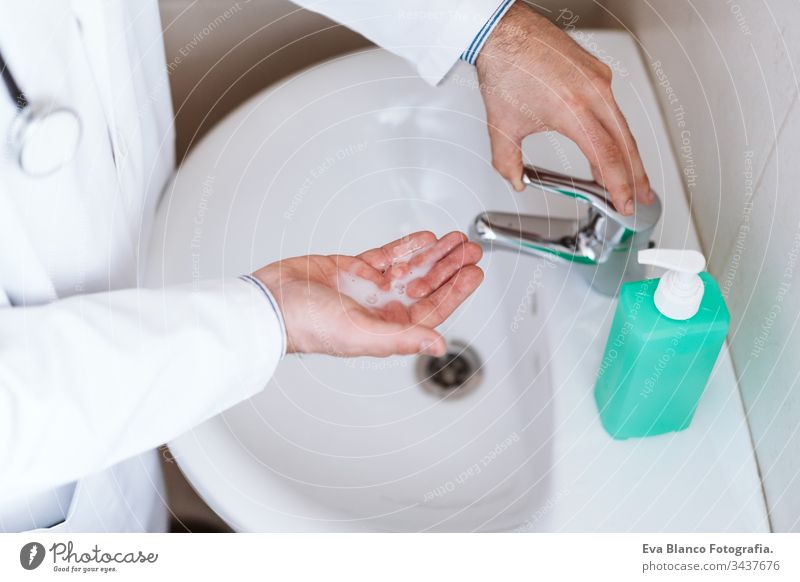 doctor man washing hands with disinfectant soap. Hygiene and Corona virus Covid-19 concept corona virus covid-19 clean medical physician hygiene professional