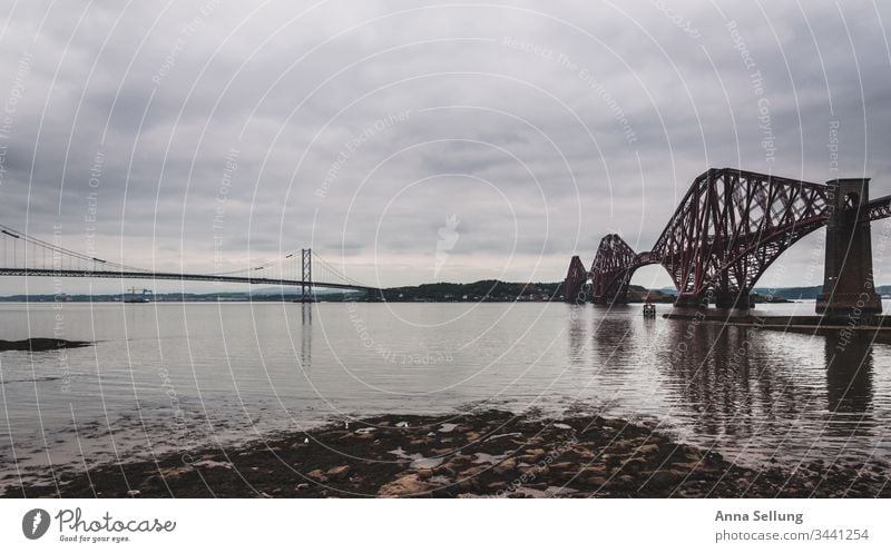 Two bridges that run together Scotland Edinburgh Mountain Deserted Colour photo Highlands Day Great Britain Vacation & Travel Europe Architecture Bridge