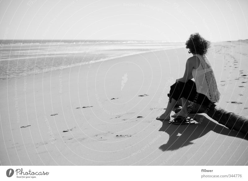 the wheat of the ocean Beautiful Vacation & Travel Beach Human being Feminine Girl Young woman Youth (Young adults) Woman Adults Body 1 Nature Landscape Sand