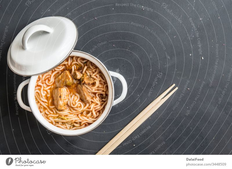 noodles with chicken meat in bowl on dark stone background asia asian beef chef chinese clear cuisine food delicious dinner dish dishes fresh fried gastronomy