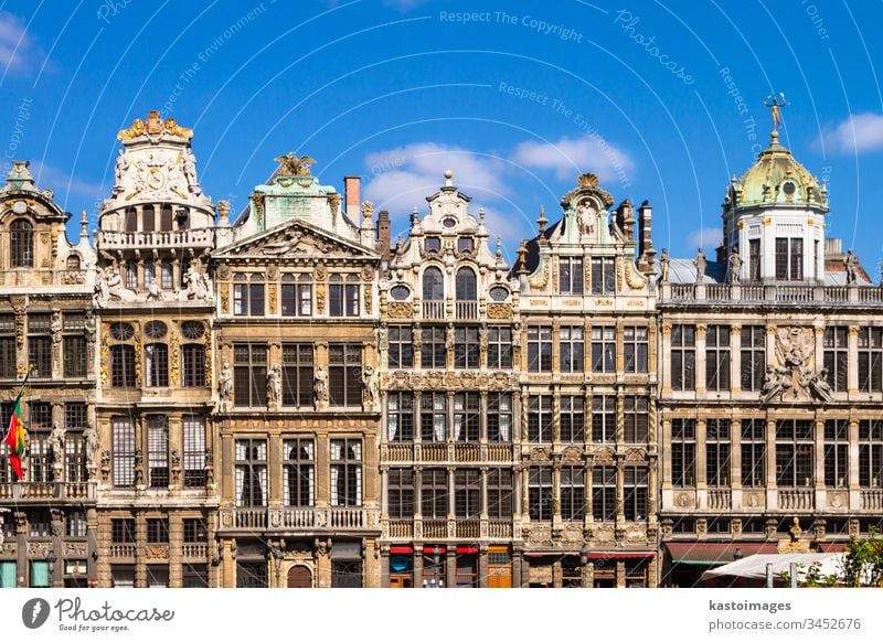 Buildings of Grand Place, Brussels, Belgium architecture art artistic beautiful belgian belgium blue brusel bruselas brussel bruxelles building