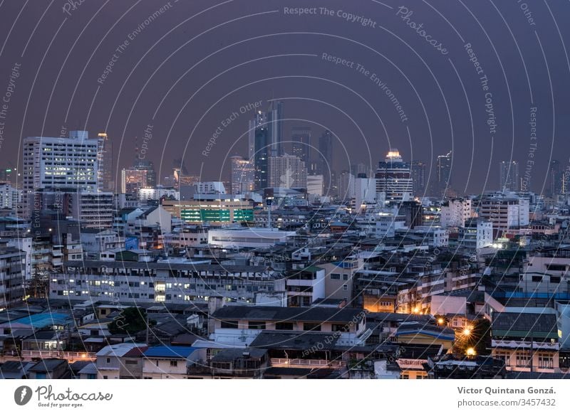 bangkok skyline Bangkok architecture art asia bridge building city cityscape composition construction depiction downtown dusk evening horizon house hut