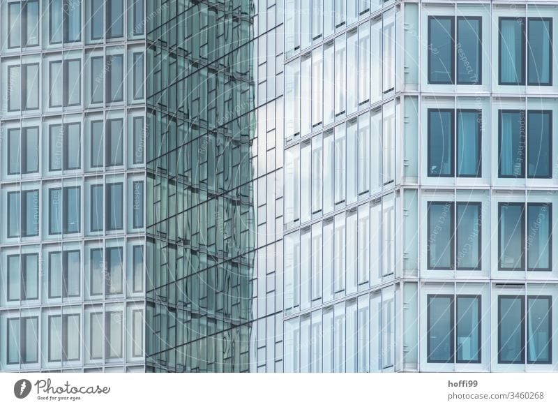 facade with diagonal transition abstract Facade glass glass facade Architecture Glass Building Modern High-rise Glas facade High-rise facade Office building