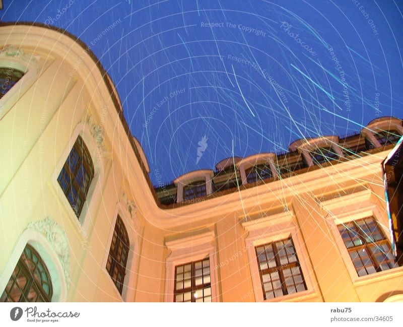 Kempinski Dresden courtyard Architecture Hotel Kempinski Taschenberg Palace Snow Dusk