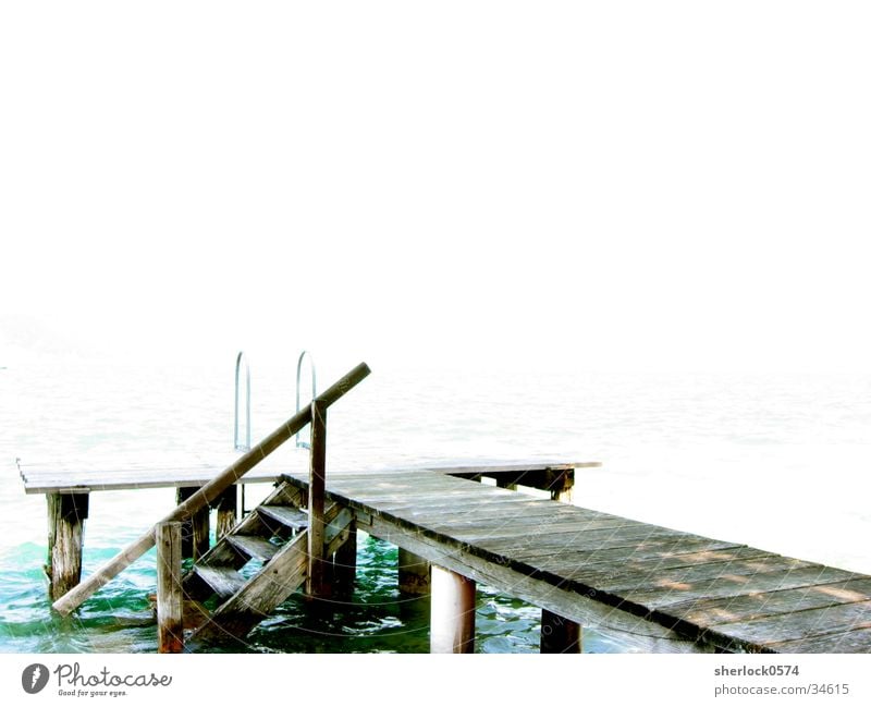 The width Lake Footbridge Calm Austria Wood Far-off places Graffiti Bright Water Handrail