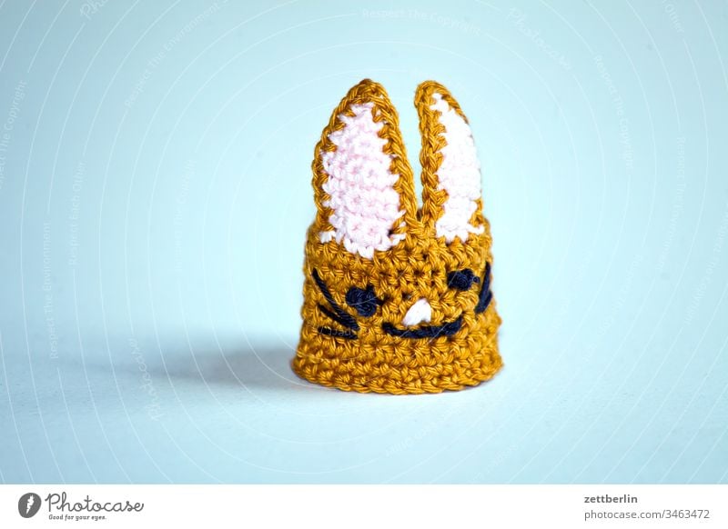 Easter bunny rabbit Easter Bunny Firm easter jewellery decoration Decoration Tradition Crochet Crocheted Knit Knitted Handcrafts Art Kitsch scam hobby Self-made