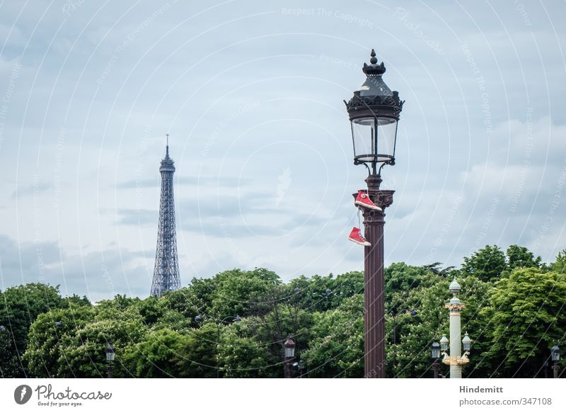 Good Ol' Shoe [Bonne Vieille Chaussure] Sky Clouds Weather Tree Park Forest Paris Tourist Attraction Landmark Monument Eiffel Tower Footwear Chucks Hang Stand