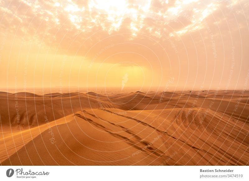 Dubai Desert, United Arab Emirates cm Bird's-eye view Close-up Exterior shot Vertical Majestic magnificent Curved Fantastic textured background Wonderful