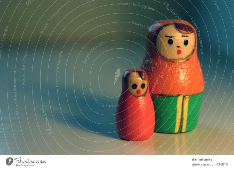 babushka 2 Close-up Mother Daughter Toys Calm Russia