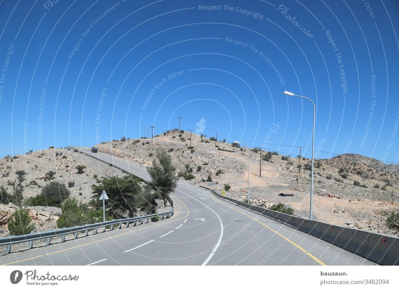 go up to the top left. Motoring Street Colour photo Transport Traffic infrastructure Means of transport Deserted Driving Vehicle Car Road traffic Day