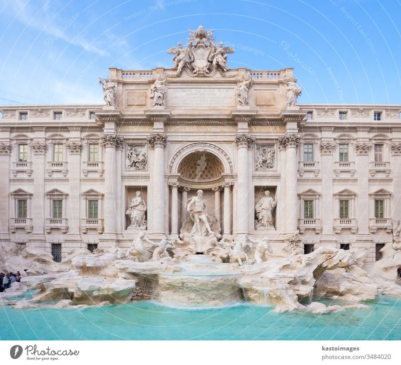 Trevi Fountain, Rome, Italy. rome fountain trevi Trevi fountain Fontana di Trevi italy roma ancient outdoor sunlight italian arch historical stone sculpture