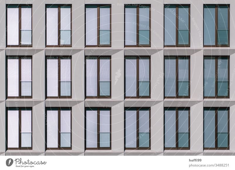 modern monotonously reflecting window facade reflective Reflection reflective surface Window pane Glazed facade Facade Glass Exterior shot Structures and shapes