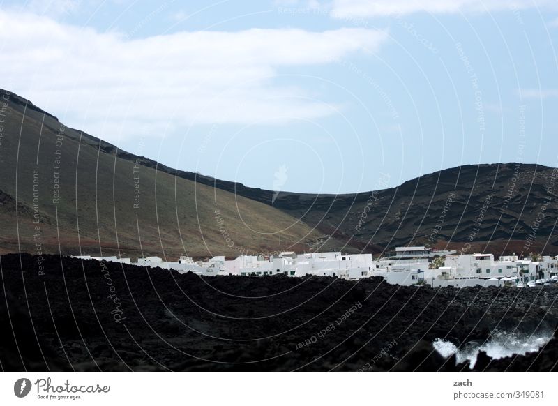 scorched earth Tourism Environment Nature Landscape Elements Earth Sand Sky Summer Beautiful weather Rock Mountain Volcano National Park of Timanfaya Lanzarote