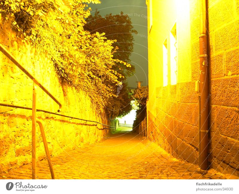 golden mean Marburg Night Alley Long exposure Summer Architecture Lanes & trails