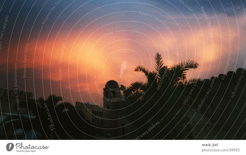 Lights in the sky Tunisia Dusk Sky Evening Lamp