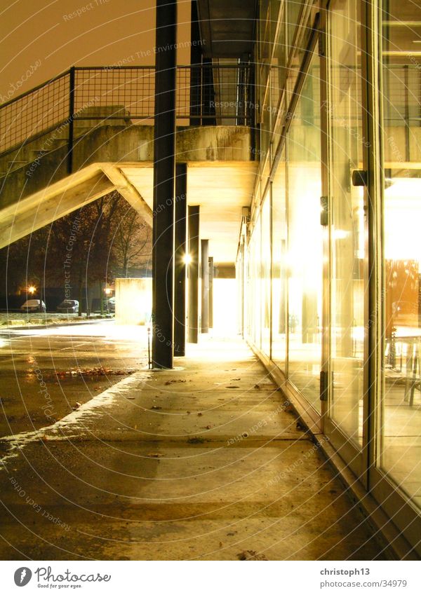 HBK-Cassel Long exposure Winter Night Window Architecture Kassel Sky Light Snow Surrealism reflection