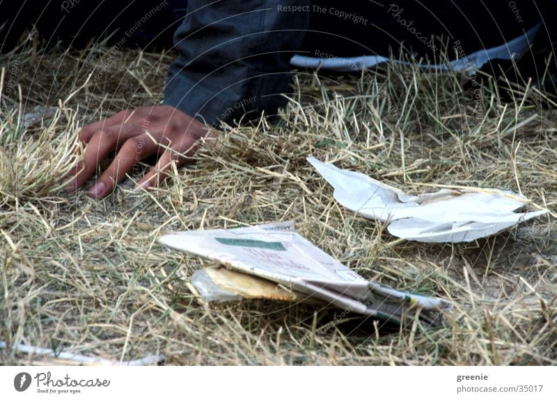 roskilde chill out Hand Grass Trash Human being Detail Sit Close-up