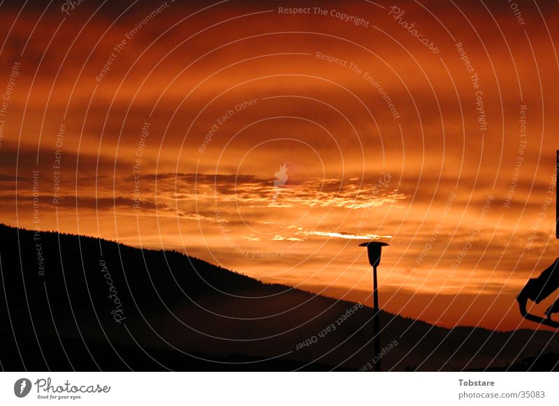 sunrise Sunrise Sauerland Clouds Red Mountain Stairs