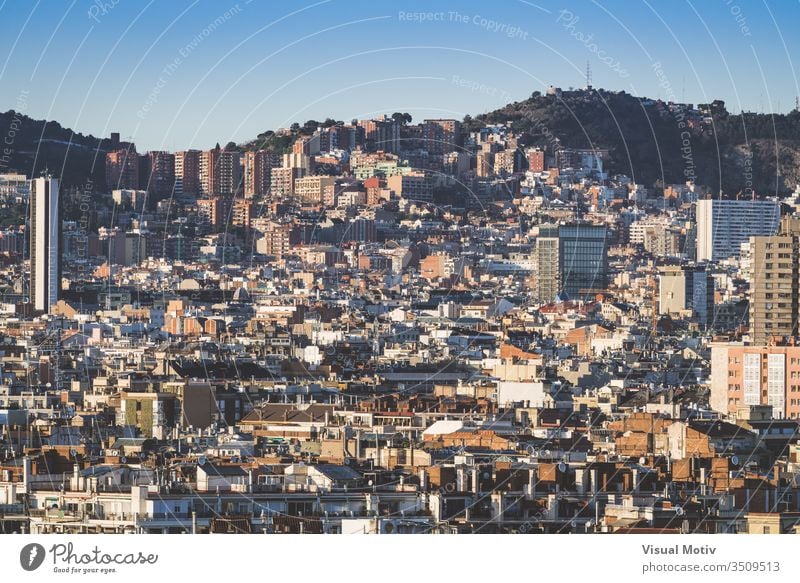 Barcelona city buildings at the afternoon afternoon light architectonic architectural architecture background barcelona barcelona city buildings building facade