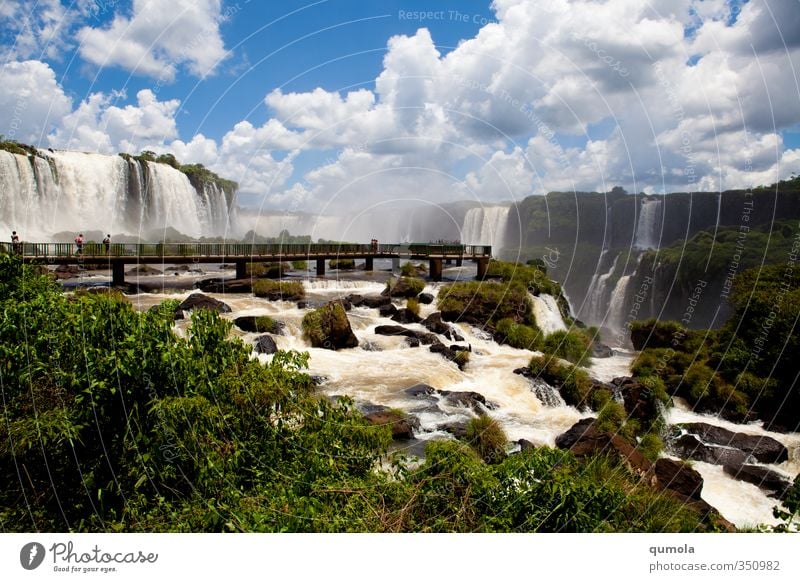 Foz do Iguazu - Brasilien side Environment Nature Elements Water Clouds Exotic Waterfall Iguazu Falls Iguazu National Park Energy Relaxation Innovative Might