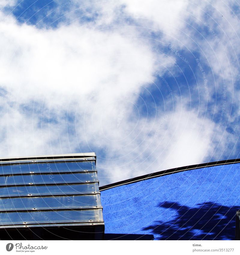 blue, different out Roof built Inspiration Sky Sunlight Mysterious Architecture Balcony Clouds Beautiful weather wood Shadow