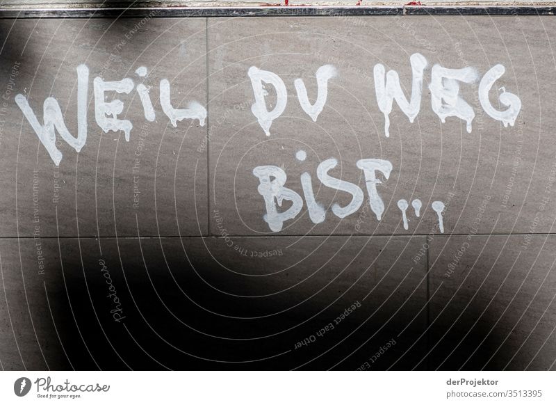 Because you're gone Central perspective Copy Space top Abstract Gentrification Life Wall (building) Tourism Vacation & Travel Wall (barrier) Emotions Town