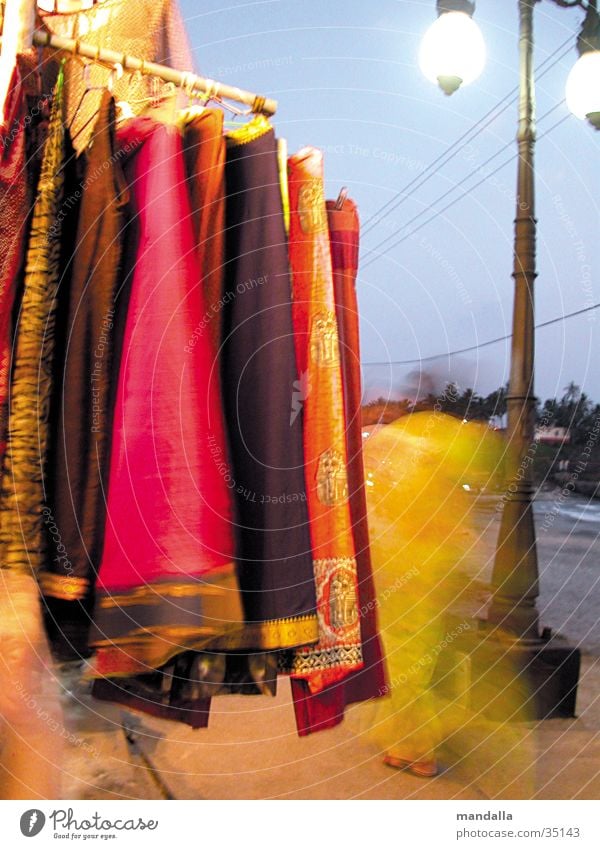 Kovalam Beach II Promenade Twilight Motion blur Cloth Multicoloured Skirt Hallstand Going Lantern India Los Angeles Evening Blur